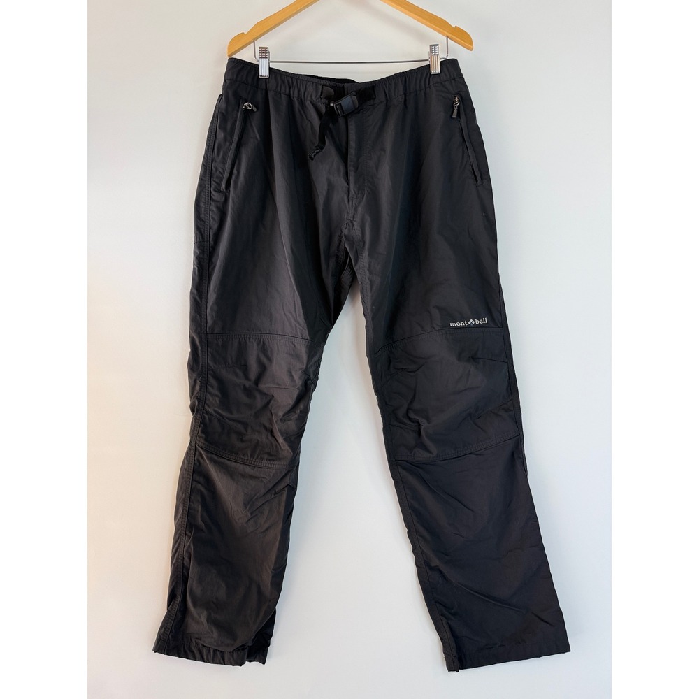 Montbell Sunny Side Hiking Pants Mens L Charcoal Nylon Technical Belted 2305314